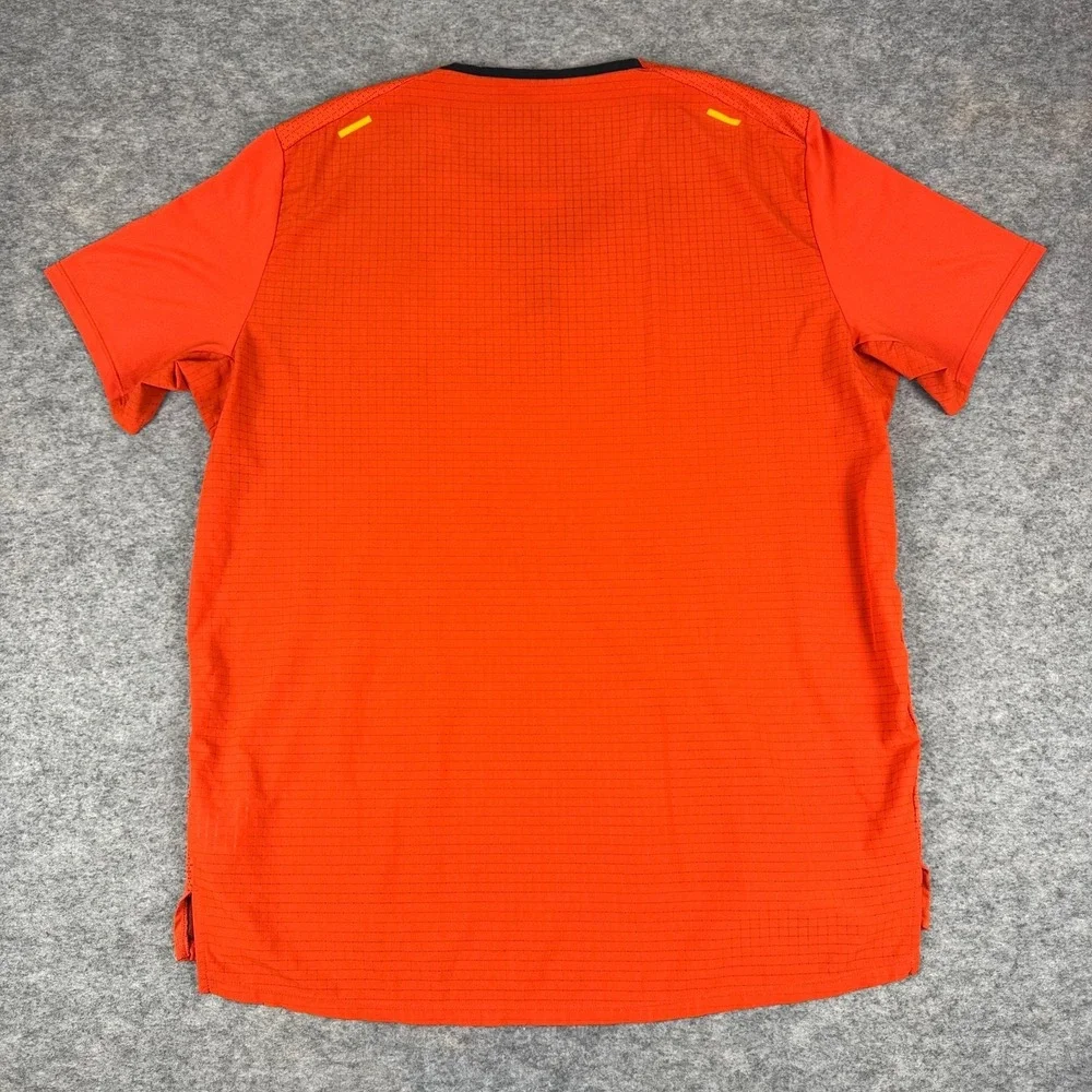 Nike Trail Rise 365 Dri Fit Shirt Polyester Orange Mens Large L